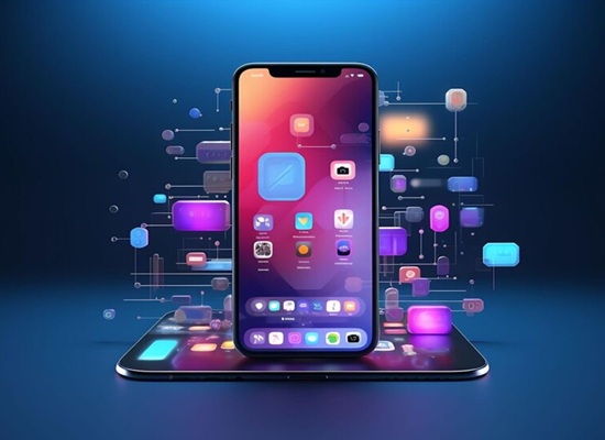 Mobile application development concept artwork